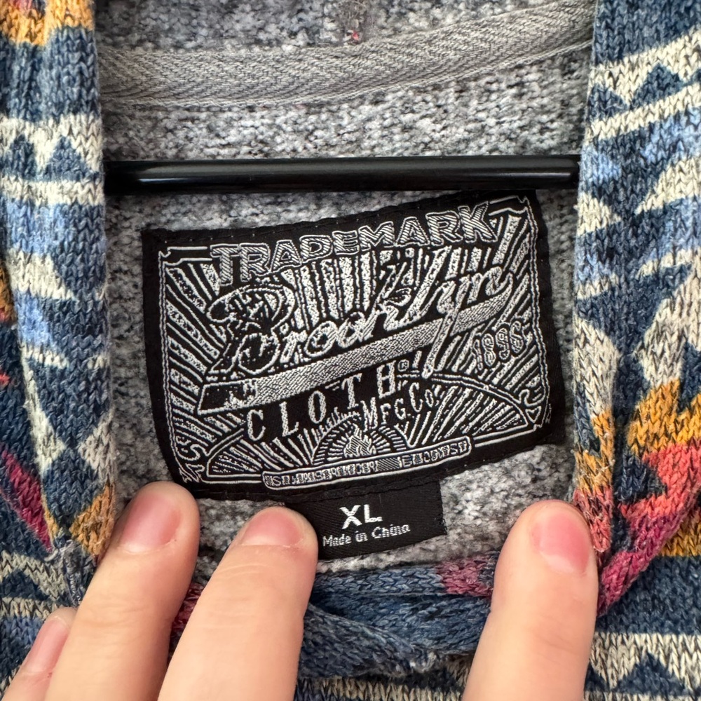 Colorful Aztec Patterned Hoodie - Picture 4 of 4